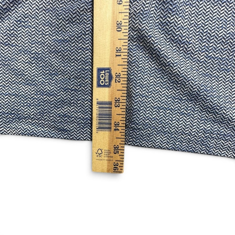 Callaway Polo Shirt Mens‎ 3XL Blue Herringbone Short Sleeve Golf Performance Top - Picture 5 of 5
